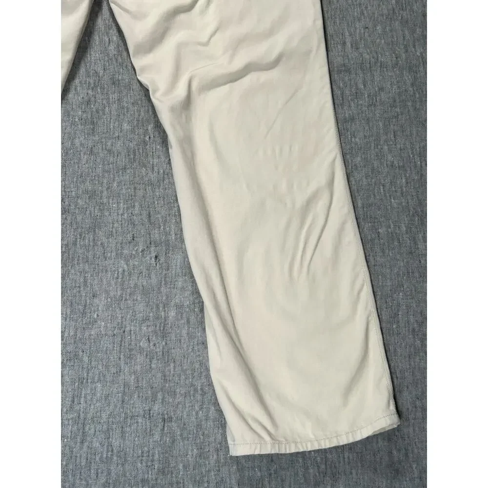 Johnnie-O Pants Mens 40x32 Off-White Straight Leg Stretch Beachy Coastal Prep